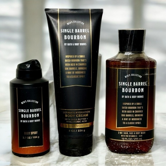 Bath & Body Works Men’s Collection Body Care Gift Set Single Barrel Bourbon NWT - Picture 1 of 4